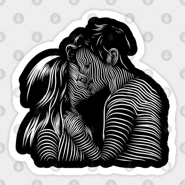 the last kiss silhouette Sticker by mantaplaaa